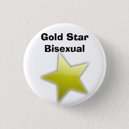 Gold Star Bisexual Badge Pinback Button