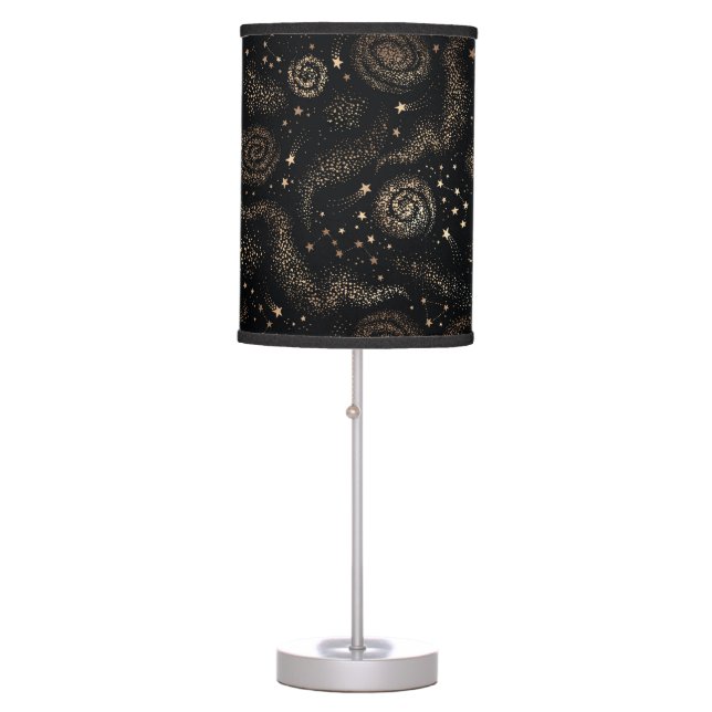 Gold Star Constellation Galaxy Pattern Table Lamp (Front)