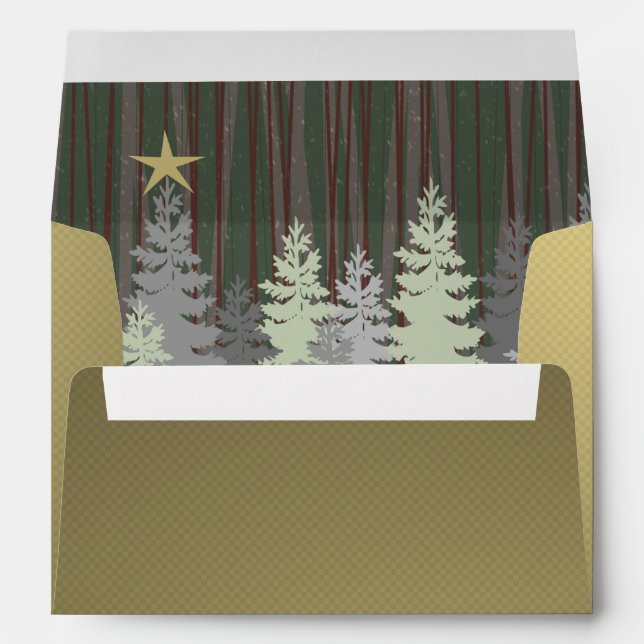 Gold Star Corporate Business Holiday Envelope (Back (Bottom))