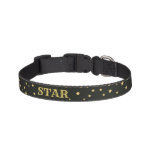 Gold Star Custom Name Dog Collar at Zazzle