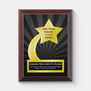 Gold Star Custom Personalized Award Plaque