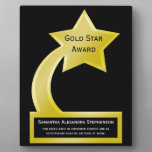 Gold Star Custom Personalized Award Plaque