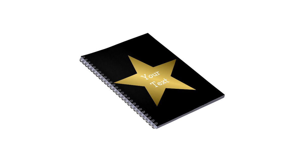 Star Notebook Design Gold Star Design Notebook | Zazzle