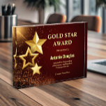 Gold Star Employee Appreciation Recognition Acrylic Award<br><div class="desc">Introducing the Gold Star Employee Appreciation Recognition Acrylic Award, a stunning way to honor outstanding team members! This elegant award features a sleek acrylic design with a striking gold star, symbolizing excellence and achievement. Perfect for recognizing hard work and dedication, it can be personalized with the employee's name, date, and...</div>