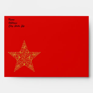 Gold Star Envelope Template
