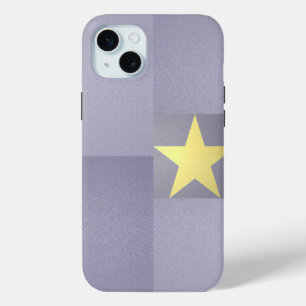 Gold Star Excellence Chic Textured Periwinkle iPhone 15 Plus Case