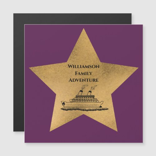 Gold Star Family Cruise Ship Door Purple