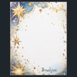 Gold Star Fantasy Letterhead<br><div class="desc">Fantastic gold stars and golden ribbons make a beautiful and magical letterhead stationery.  Would be perfect for a child or tween.</div>