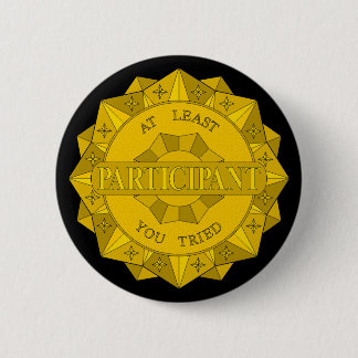 Gold Star For Participation Badge Button