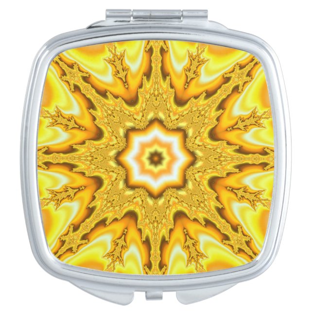 Gold Star Fractal Compact Mirror (Front)