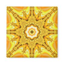 Gold Star Fractal Magnet