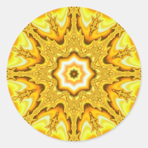 Gold Star Fractal Stickers