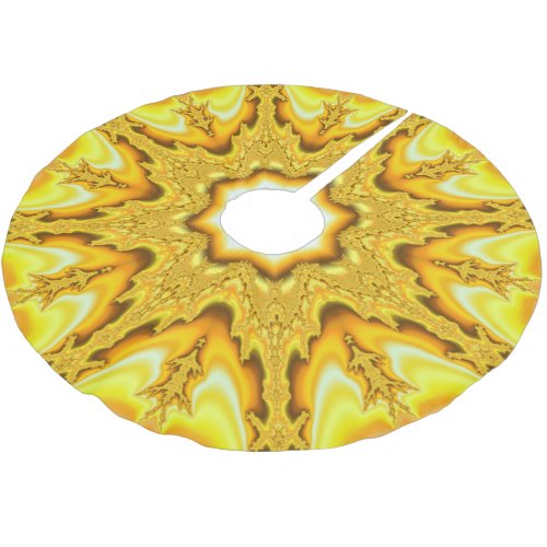 Gold Star Fractal Tree Skirt