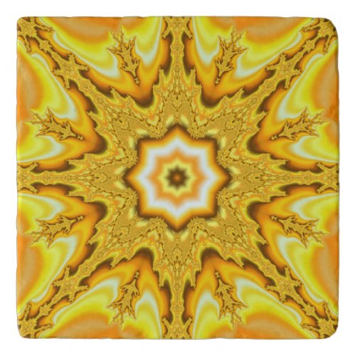 Gold Star Fractal Trivet