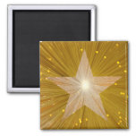 Gold Star Fridge Magnet Square at Zazzle