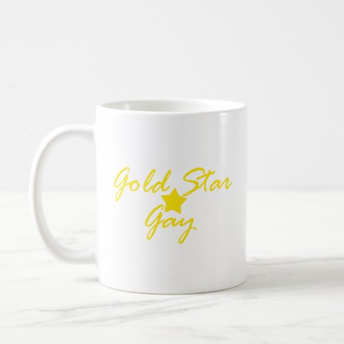 GOLD STAR GAY  COFFEE MUG