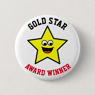 Gold Star Good Job Reward Button