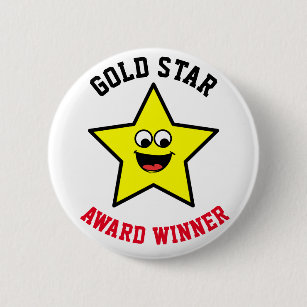 Great Job Gold Star Faux Glitter Star Sticker | Zazzle