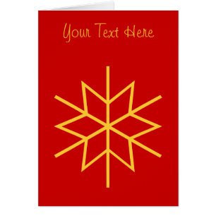 gold star graphic design red christmas cards