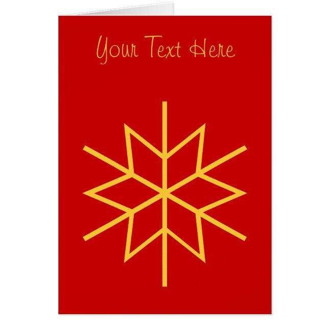 gold star graphic design red christmas cards (Front)