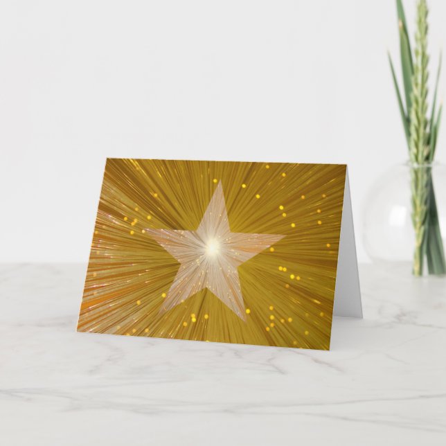 Gold Star 'Happy Birthday' greetings card (Front)