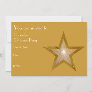 Gold Star invitation front text