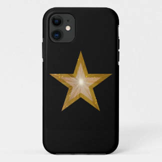 "Gold" Star iPhone case black