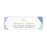 Gold Star Label<br><div class="desc">Contemporary Bar Mitzvah label design by Shelby Allison in  blue and gold that can be personalized with your text.</div>