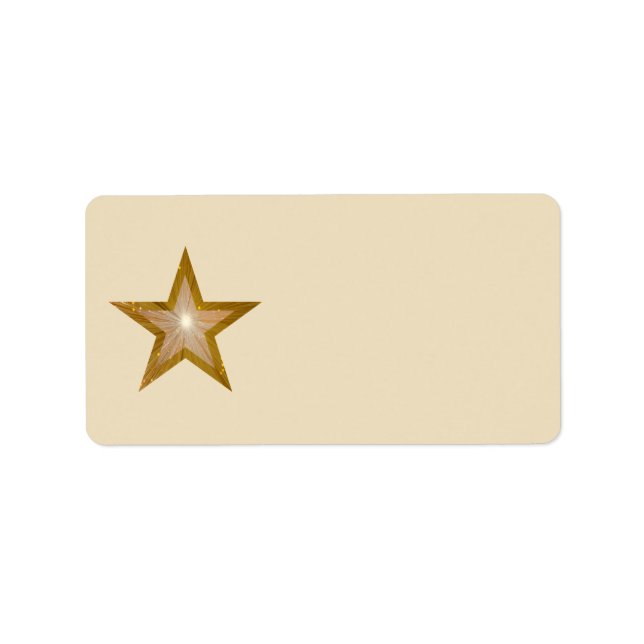 "Gold" Star label medium cream plain (Front)