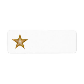 Gold Star label white plain