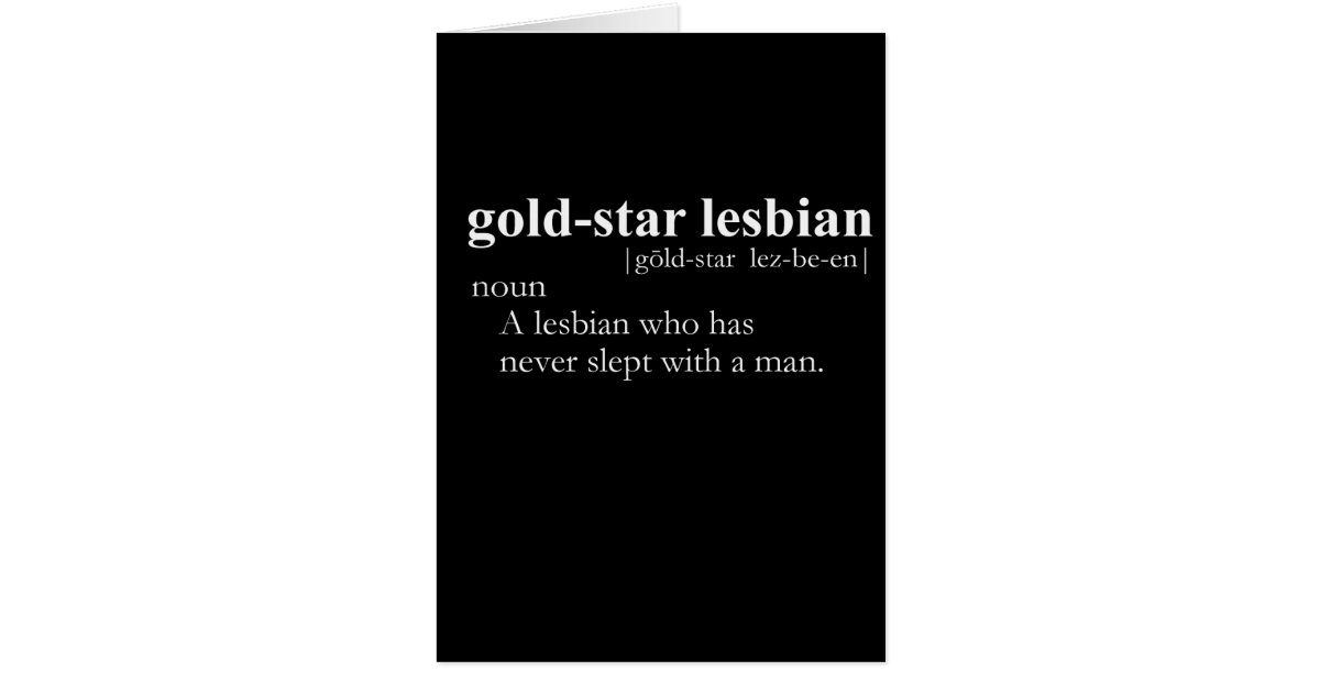 GOLD STAR LESBIAN (definition) | Zazzle