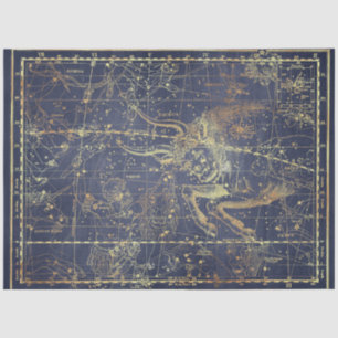 Gold Star Map Series Design 17 Tissue Paper