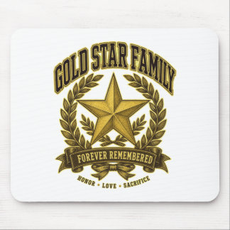 Gold star military veteran family remembrance mouse pad