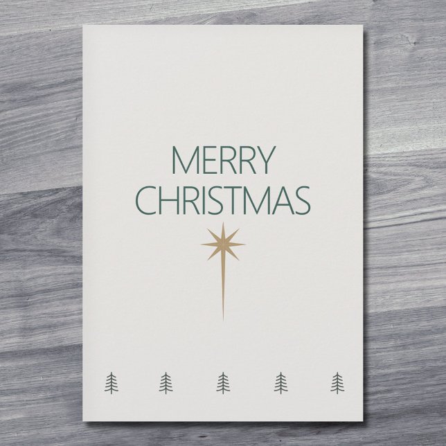 Gold Star Minimalist Christmas Card (Gold Star Minimalist Christmas Card)