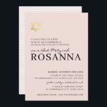 GOLD STAR modern Bat Mitzvah minimal pale pink Invitation<br><div class="desc">by kat massard >>> https://linktr.ee/simplysweetpaperie <<< A modern, simply classy invitation design for your child's BAR or BAT MITZVAH TIP :: 1. To change/move graphics & fonts and add more text - hit the "customise it" button. - - - - - - - - - - - - - -...</div>