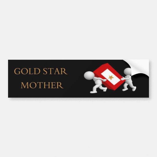 Gold Star Mother Bumper Sticker (Front)