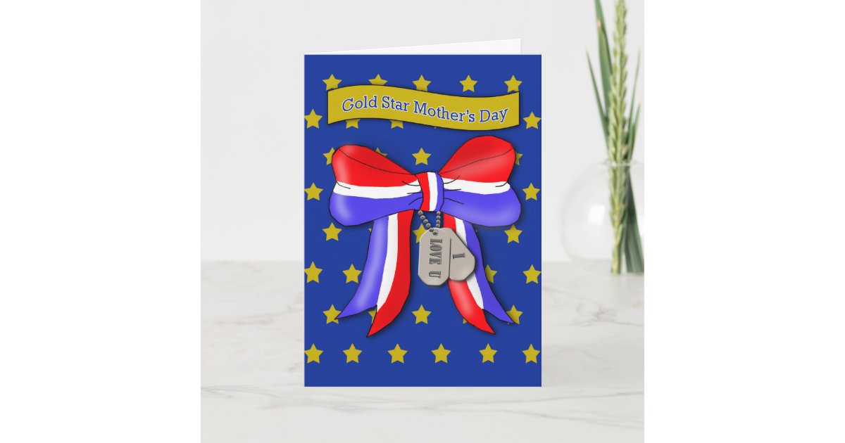 Gold Star Mother's Day Card | Zazzle.com