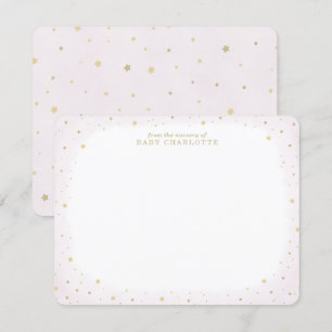 Gold Star Nursery Baby Stationery Note Card