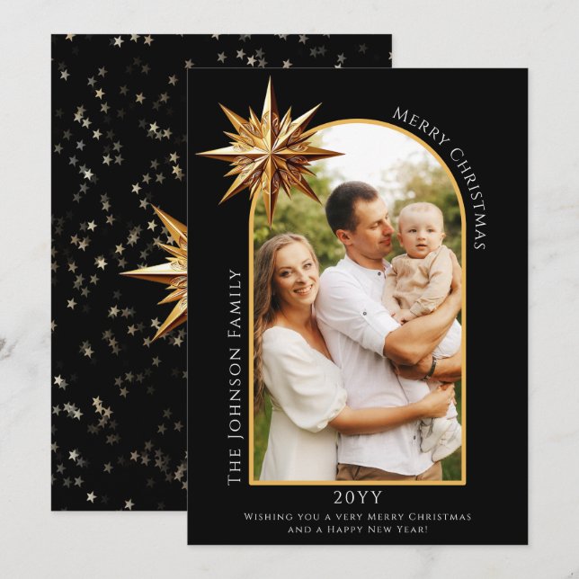 Gold Star of Bethlehem Photo Card (Front/Back)