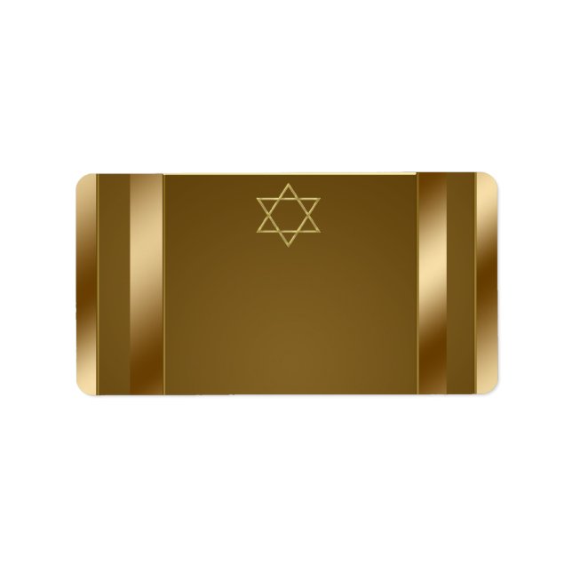Gold Star of David Address Labels (Front)