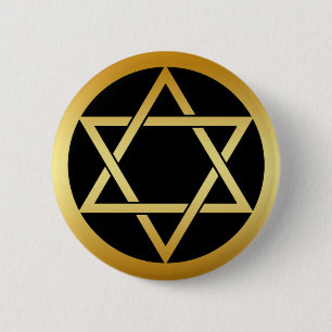 GOLD STAR OF DAVID BUTTON