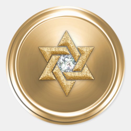 Gold Star of David Envelope Seal
