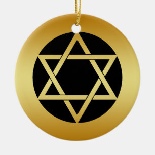 GOLD STAR OF DAVID ORNAMENT
