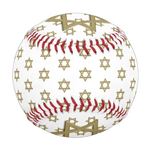 Gold Star of David Seamless Baseball