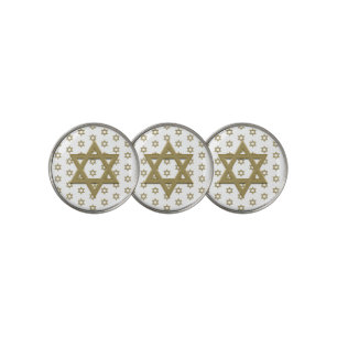 Gold Star of David Seamless Golf Ball Marker