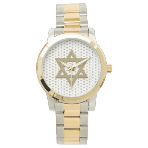 Gold Star of David Seamless Watch