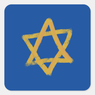 Gold Star of David Stickers