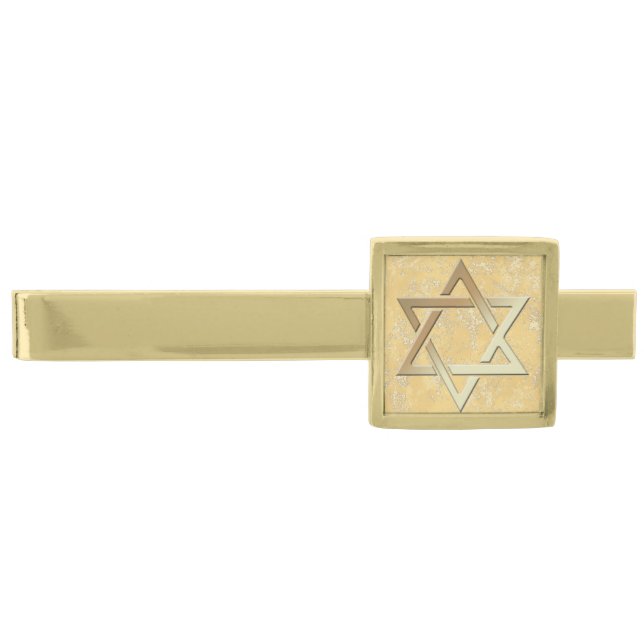 Gold Star of David Tie Bar (Front)