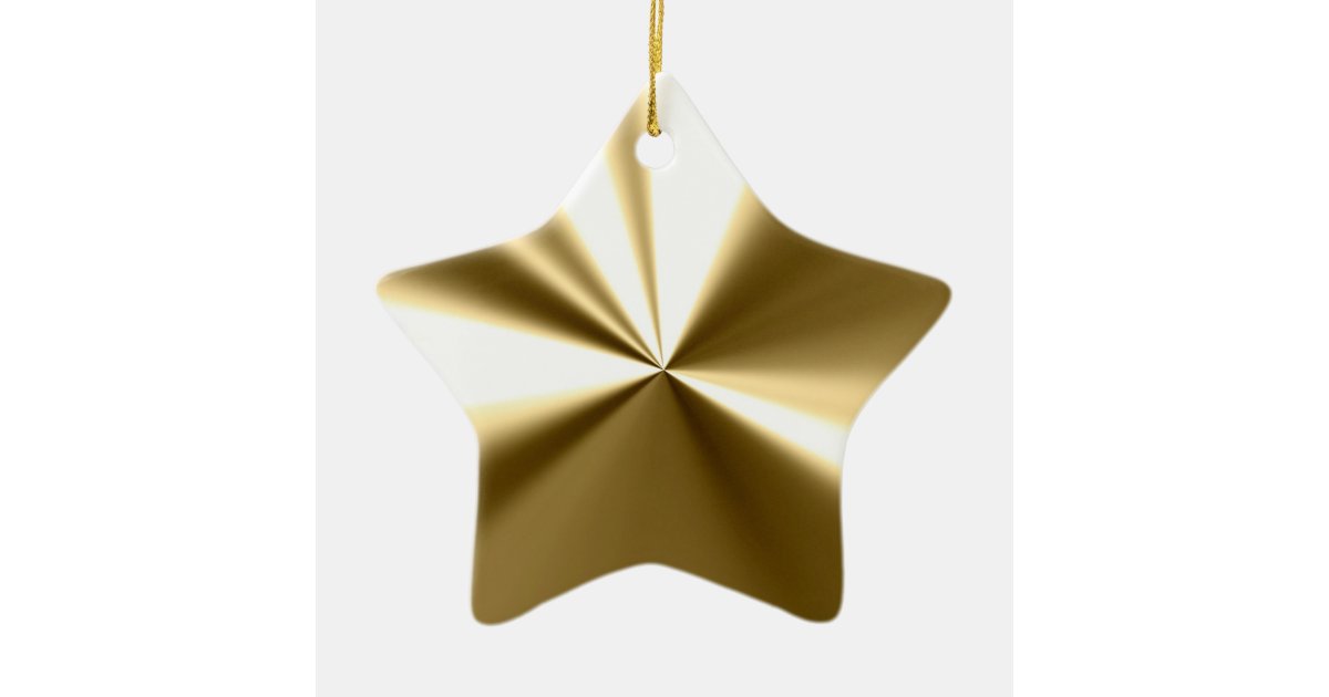 Gold Star Ornament | Zazzle