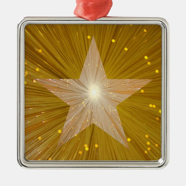 Gold Star ornament square (Front)